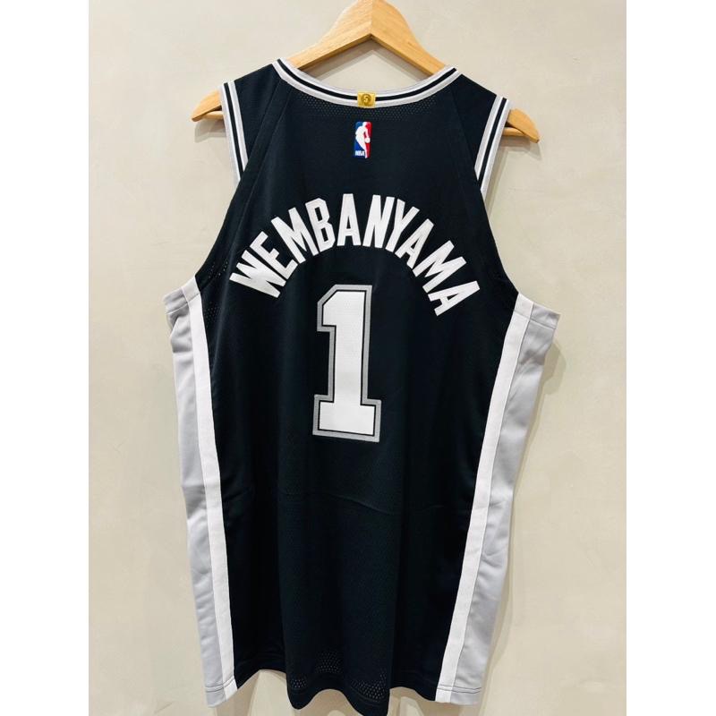#1 Victor Wembanyama 馬刺 Icon 客場 黑 Nike 球員版 AU 斑馬 Ginobili-細節圖2