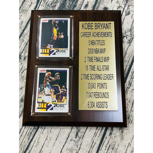 Kobe x Jordan 紀念牌 匾額 球員卡 生涯記錄 NBA 官方 老大 喬丹 科比
