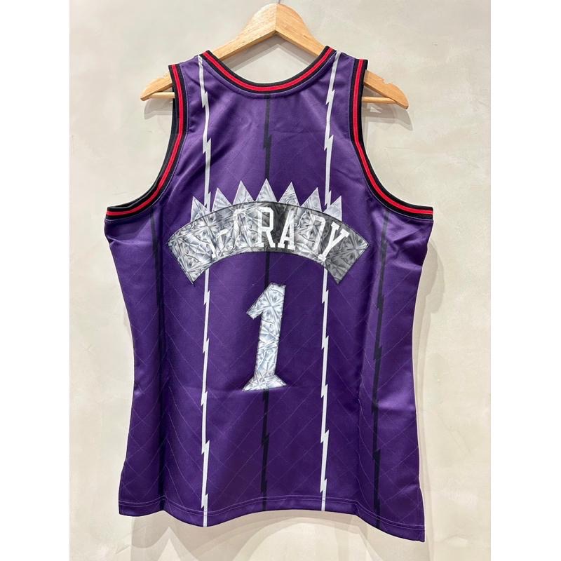 #1 Tracy Mcgrady 暴龍 紫 75週年 鑽石 電繡 球衣 復古 M&N T-Mac 麥迪 Carter-細節圖2