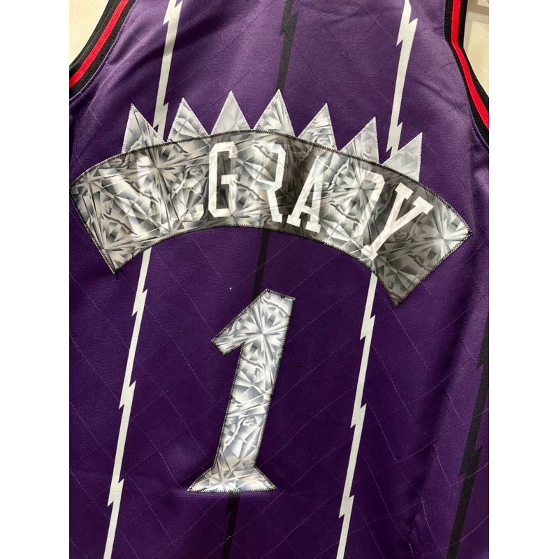 #1 Tracy Mcgrady 暴龍 紫 75週年 鑽石 電繡 球衣 復古 M&N T-Mac 麥迪 Carter-細節圖4