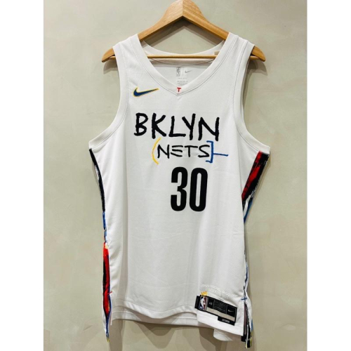 #30 Seth Curry 籃網 Nets 城市 City 白 Jordan Nike 球衣 柯瑞
