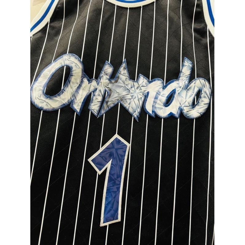 #1 一分錢 Penny Hardaway 魔術 黑條紋 75週年 鑽石 電繡 球衣 復古 M&N O’Neal-細節圖3