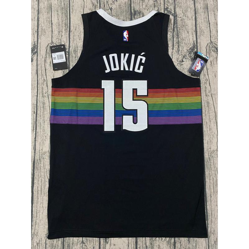 #15 Jokic 小丑 金塊 黑彩虹 City Edition 城市 球衣 球員版 Nike AU Joker-細節圖2
