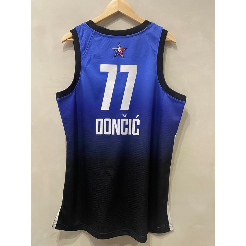 #77 Luka Doncic 2023 明星賽 ASG Jordan 藍 球衣 KIA 贊助標-細節圖2