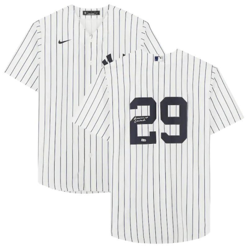 #29 Gio Urshela 洋基 Yankees 白條紋 球迷版 紐約 Nike 簽名 球衣