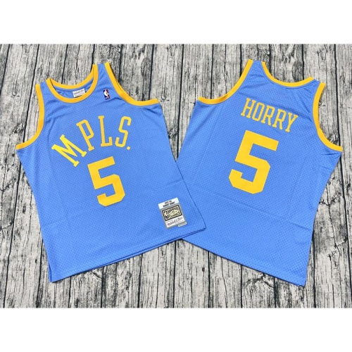 #5 Robert Horry 湖人 MPLS 復古 藍 Lakers M&amp;N 球衣