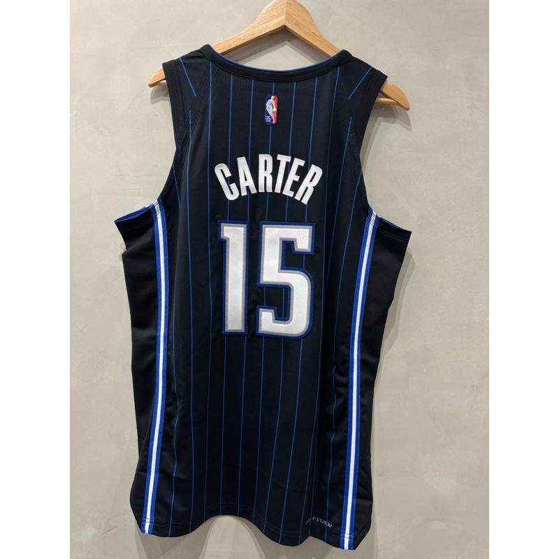 #15 Vince Carter Icon 客場 黑 75週年 Nike 黑 球員版 AU 鑽石 球衣 Banchero-細節圖2