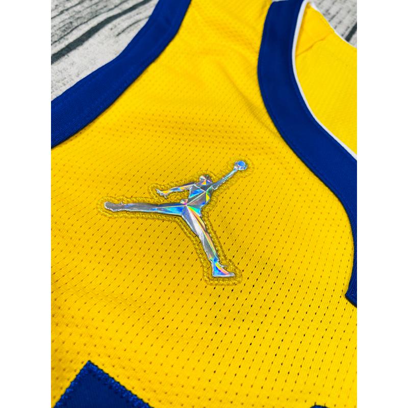 #30 Curry 勇士 宣告 黃 75週年 球員版 AU Jordan 鑽石 贊助標 球衣 柯瑞 咖哩 湯神-細節圖6