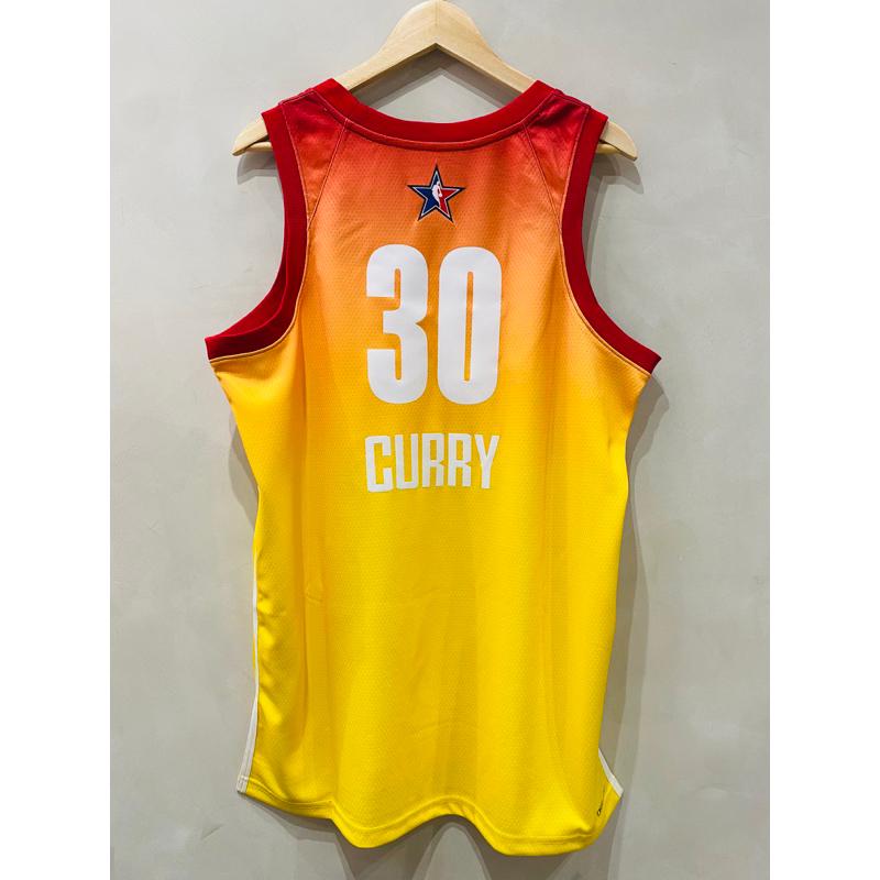 #30 Curry 勇士 2023 明星賽 橘ASG Jordan 球衣 贊助標 KIA 咖哩 湯神-細節圖2