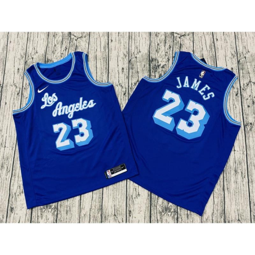 #23 Lebron James 湖人 復古 草寫 藍 Nike 球衣 詹姆斯 詹皇 小皇帝 Kobe