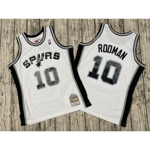 #10 Dennis Rodman 馬刺 Spurs 白 復古 小蟲 羅德曼 M&amp;N 球衣