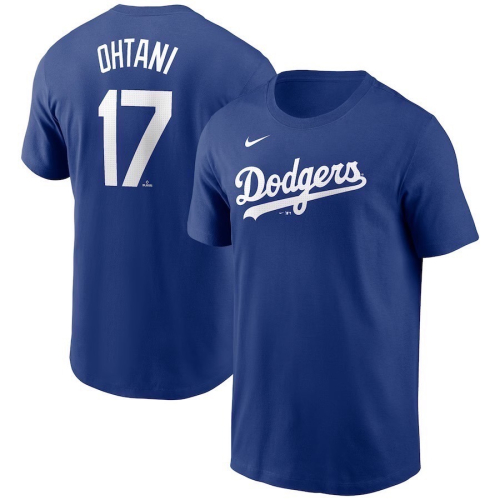 #17 OHTANI 大谷翔平 2024 道奇 Dodgers 藍 短袖 T-Shirt T恤