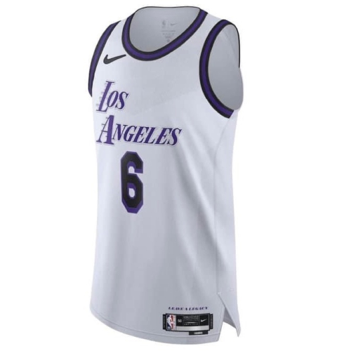 #6 Lebron James 湖人 Lakers 22-23 城市白 Nike 球員版 AU 球衣