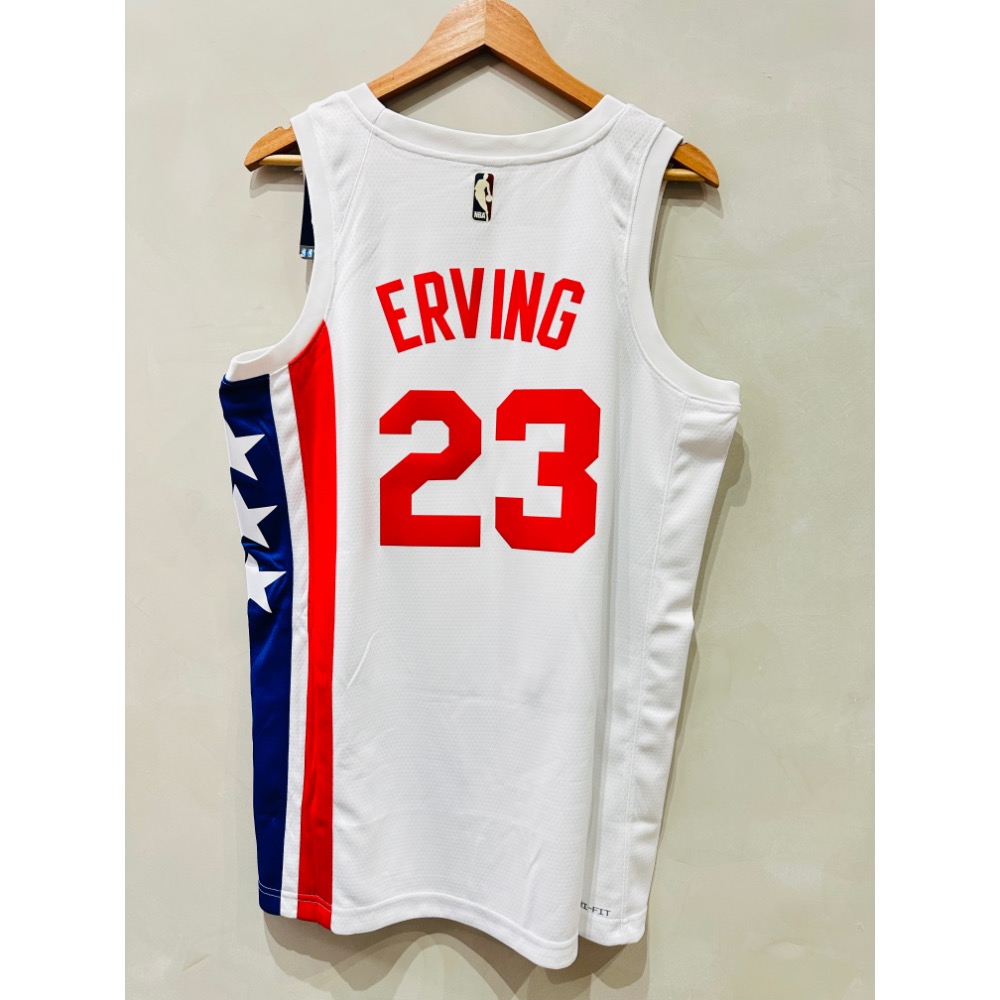 #23 Erving 籃網 22-23 復古白 SW 球衣-細節圖2