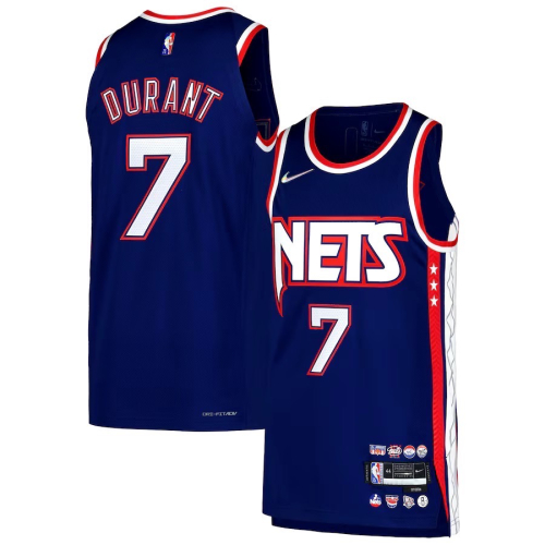 #7 Durant 籃網 75週年 City Edition 球員版 AU 球衣