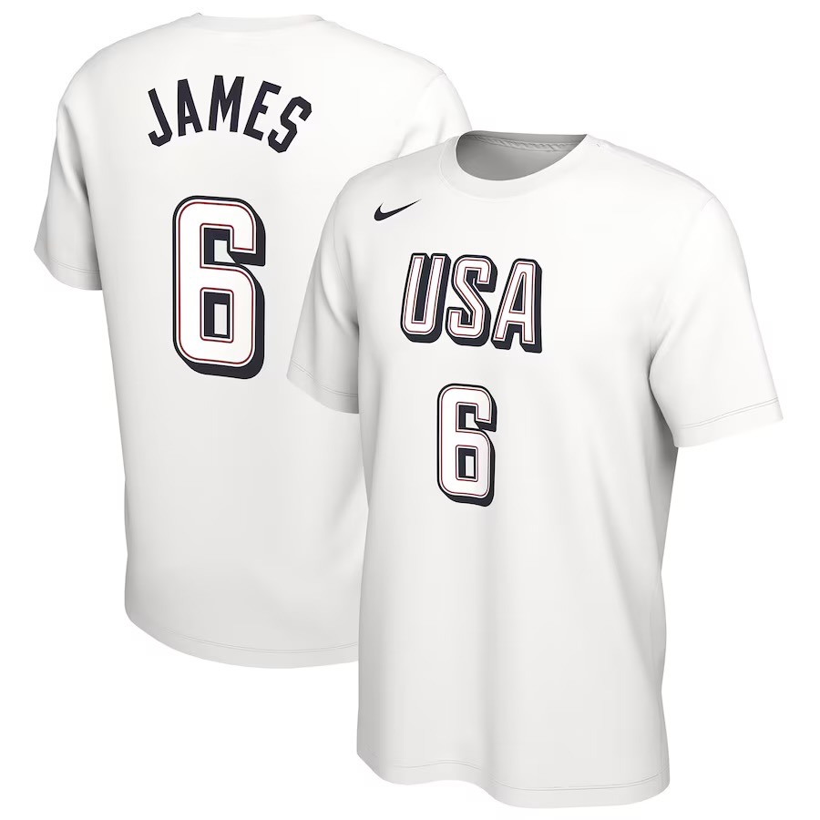 Nike x 2024 巴黎奧運 Team USA 美國隊 球員背號 T恤 James Curry Durant-細節圖4