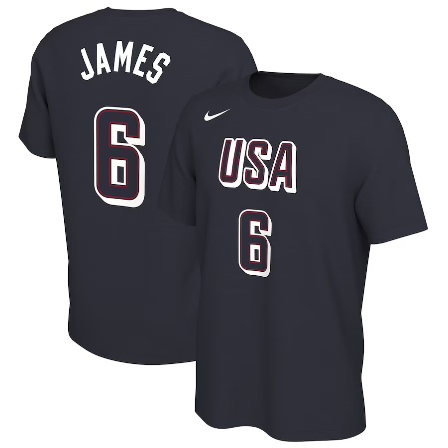 Nike x 2024 巴黎奧運 Team USA 美國隊 球員背號 T恤 James Curry Durant-細節圖5