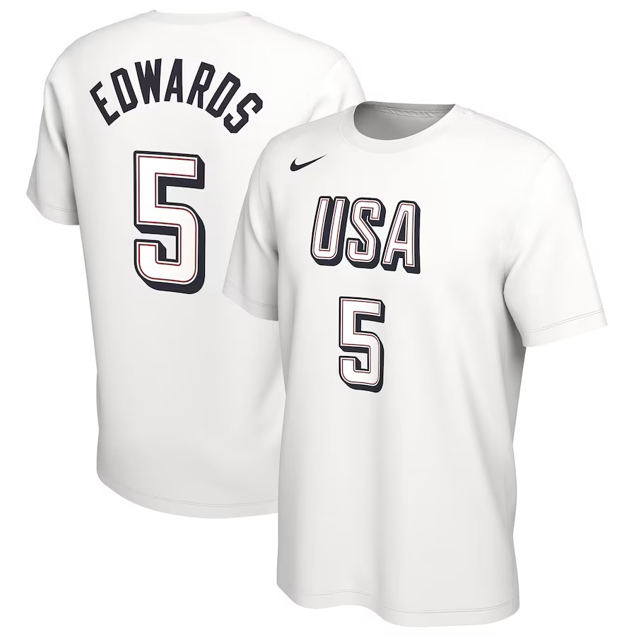 Nike x 2024 巴黎奧運 Team USA 美國隊 球員背號 T恤 James Curry Durant-細節圖8