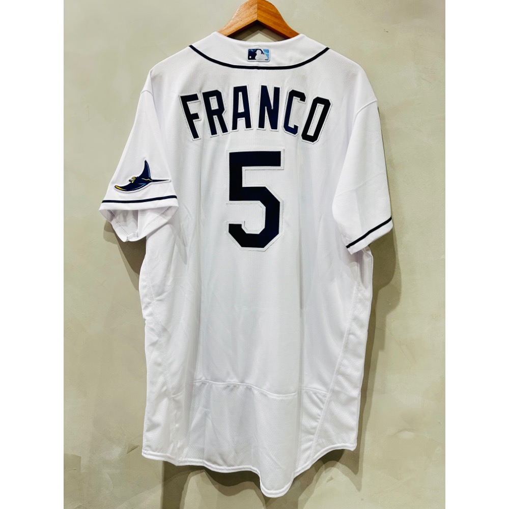 #5 Franco 坦帕灣光芒 白 Nike 球員版 AU 球衣-細節圖2
