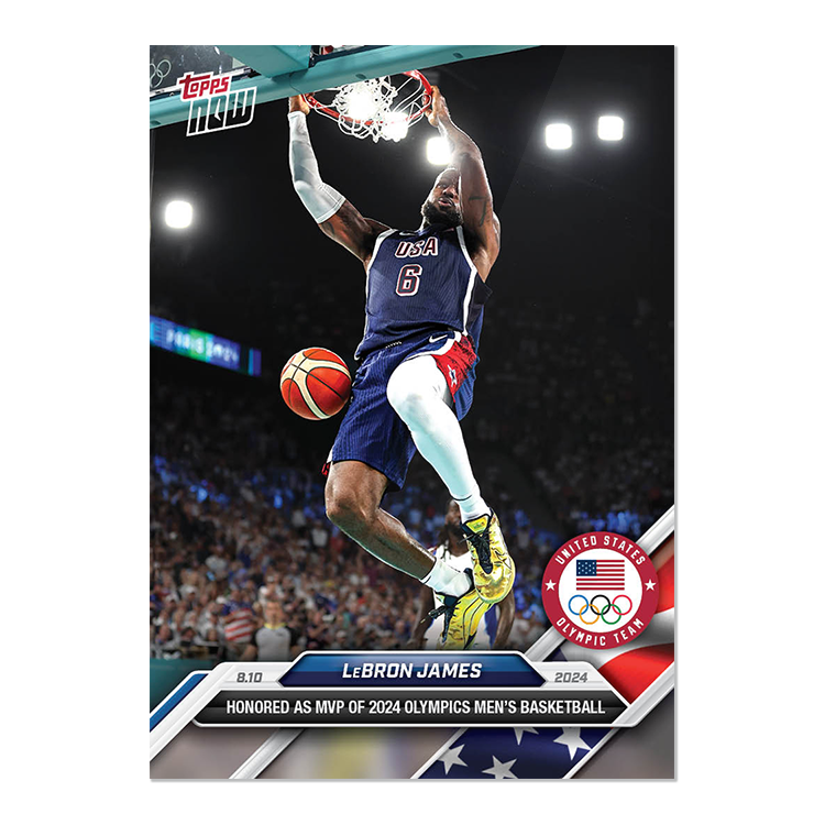 Topps Now x 2024 巴黎奧運 美國隊 Team USA 球員卡 Curry James Durant-規格圖1