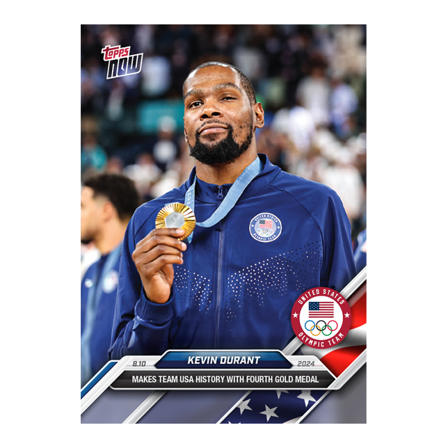 Topps Now x 2024 巴黎奧運 美國隊 Team USA 球員卡 Curry James Durant-規格圖1