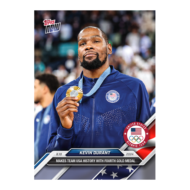 Topps Now x 20240810巴黎奧運美國隊 Team USA 球員卡 Curry James Durant-規格圖1