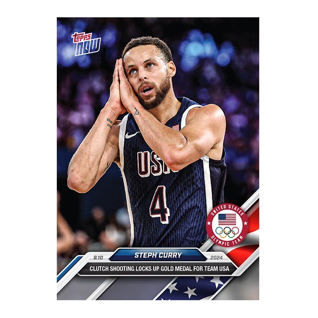 Topps Now x 2024 巴黎奧運 美國隊 Team USA 球員卡 Curry James Durant-規格圖1