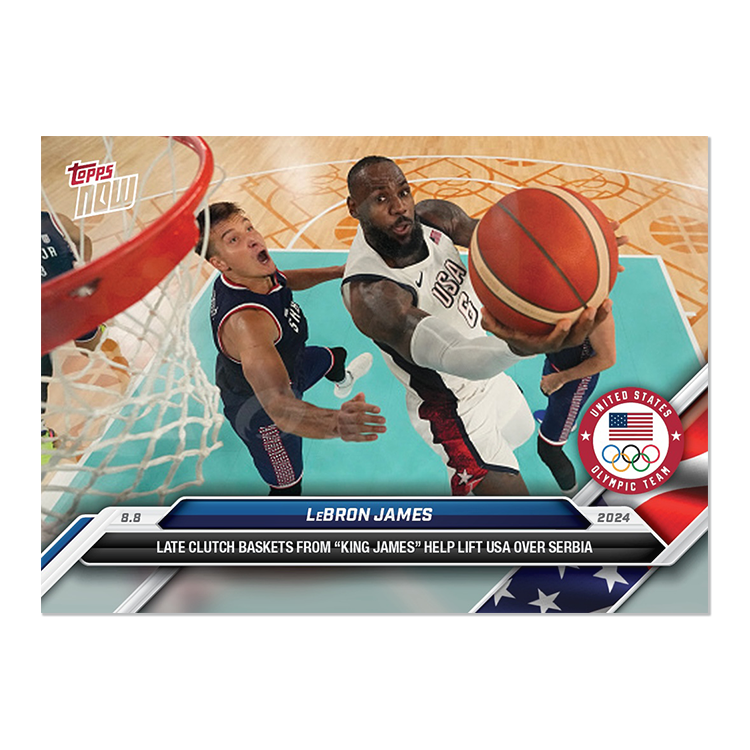 Topps Now x 2024 巴黎奧運 美國隊 Team USA 球員卡 Curry James Durant-規格圖1