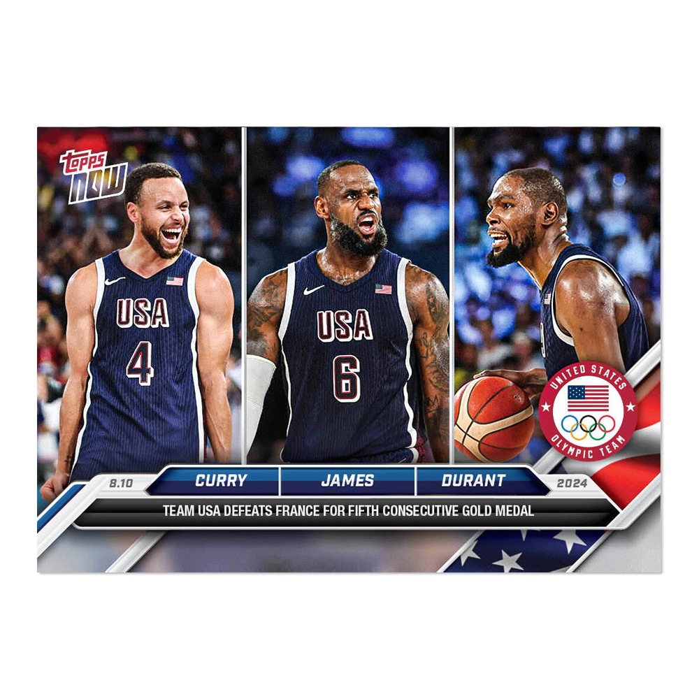 Topps Now x 2024 巴黎奧運 美國隊 Team USA 球員卡 Curry James Durant-規格圖1