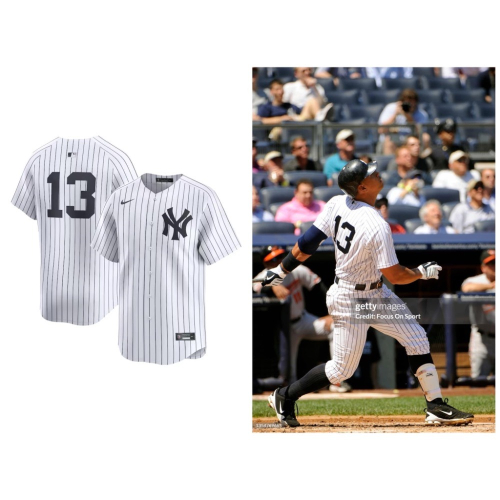 #13 Alex Rodriguez 洋基 白條紋 Nike 2024 Limited 球衣 A-Rod