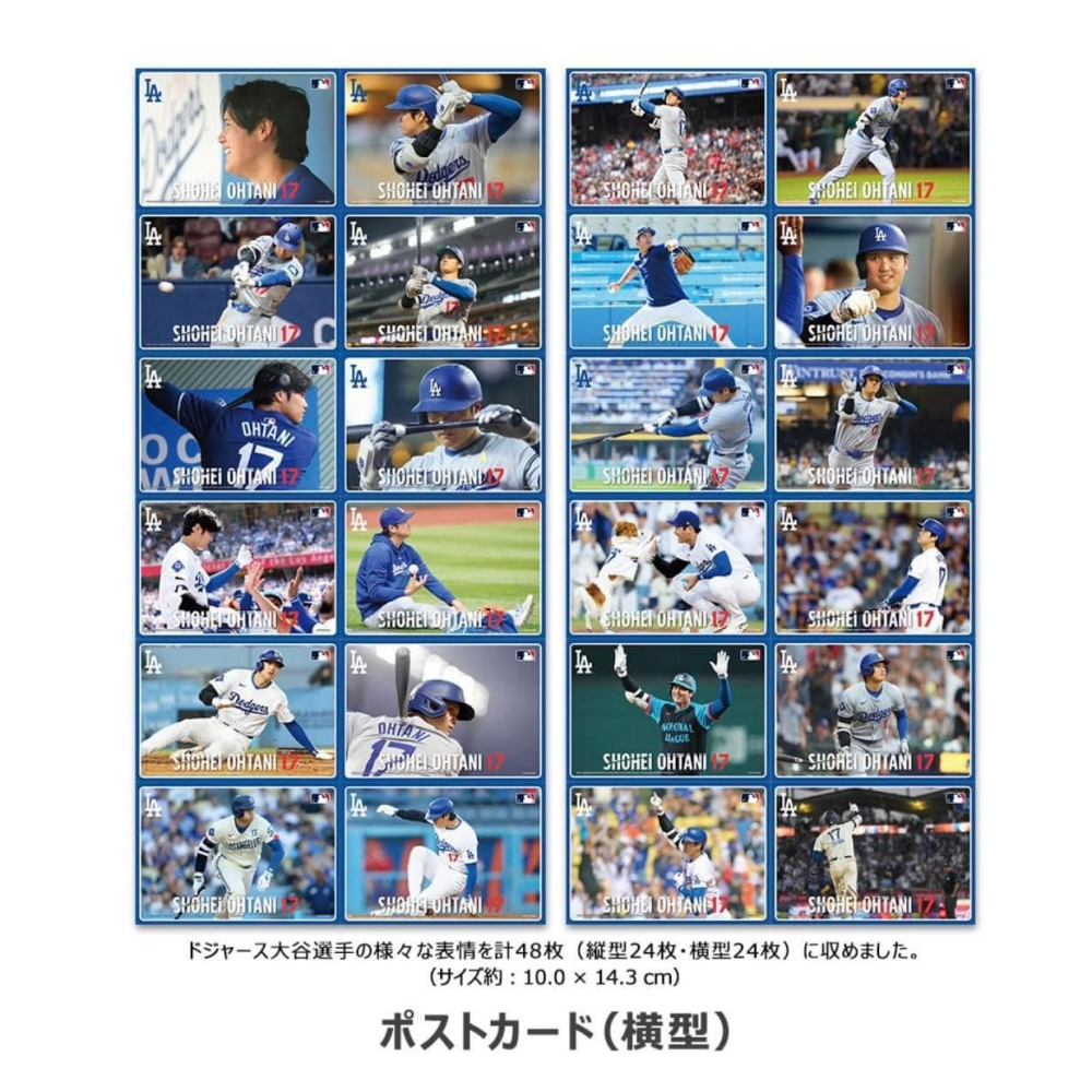 日本限定！大谷翔平 OHTANI 50轟 / 50盜 紀念明信片 郵票組-細節圖2