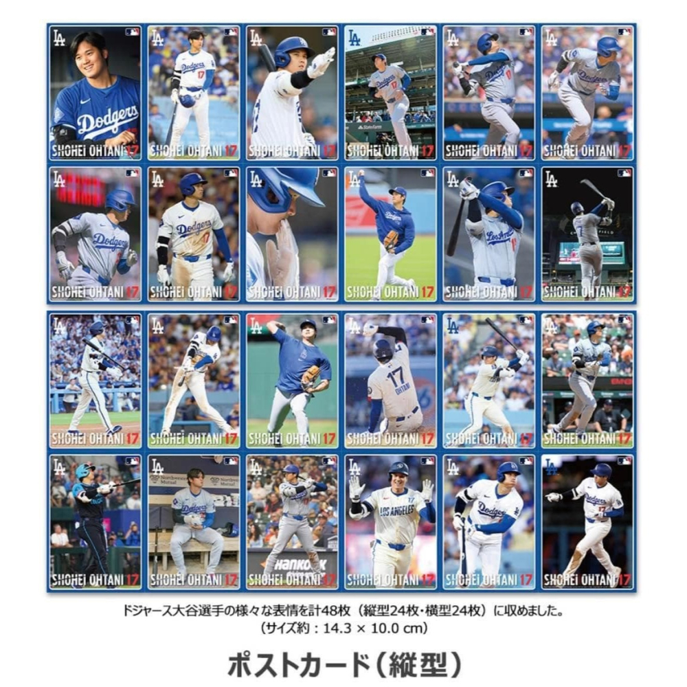 日本限定！大谷翔平 OHTANI 50轟 / 50盜 紀念明信片 郵票組-細節圖4