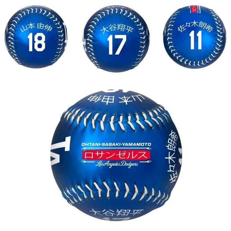 Rawlings x 道奇 日本武士 三本柱 大谷翔平 佐佐木朗希 山本由伸 紀念球-規格圖1