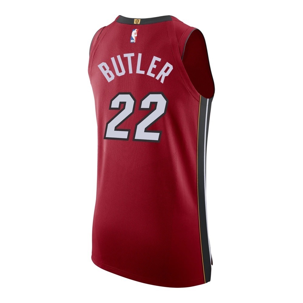 #22 Jimmy Butler 熱火 黑 / 白 / 紅 Nike 球員版 AU 球衣 含贊助標-規格圖1