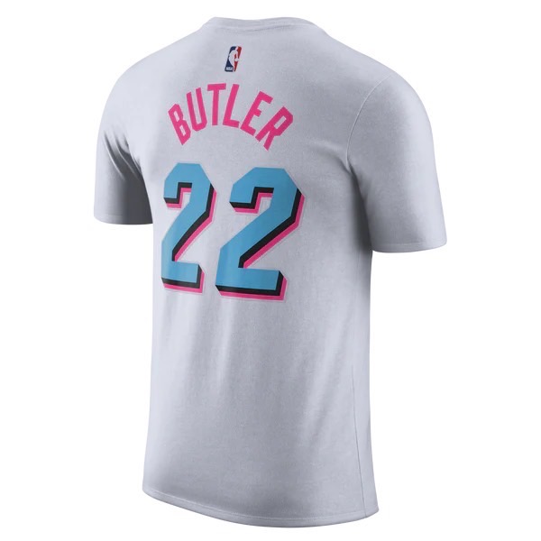 #22 Jimmy Butler 熱火 白南灣 城市白 Nike Dri-Fit 背號 短袖 T恤-細節圖2
