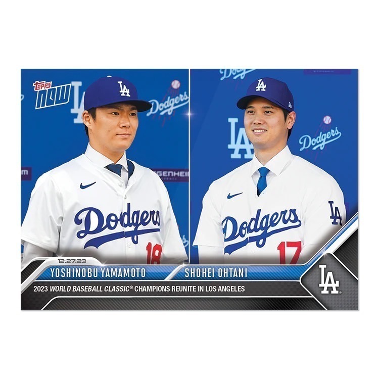 #18 山本由伸 Yamamoto 道奇 漢字白 / 世界大賽灰 / 藍 球衣 / Topps 球員卡 下單區-規格圖1