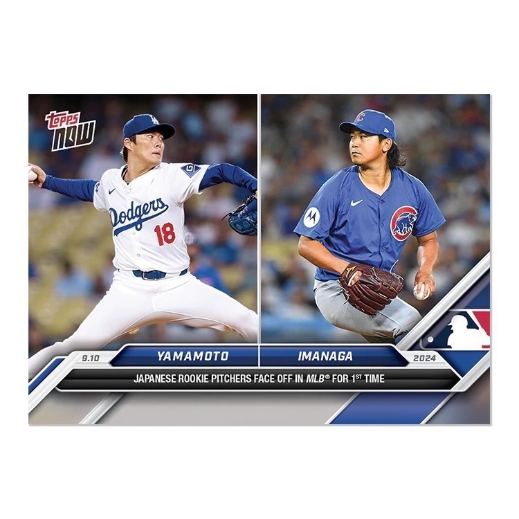 #18 山本由伸 Yamamoto 道奇 漢字白 / 世界大賽灰 / 藍 球衣 / Topps 球員卡 下單區-規格圖1