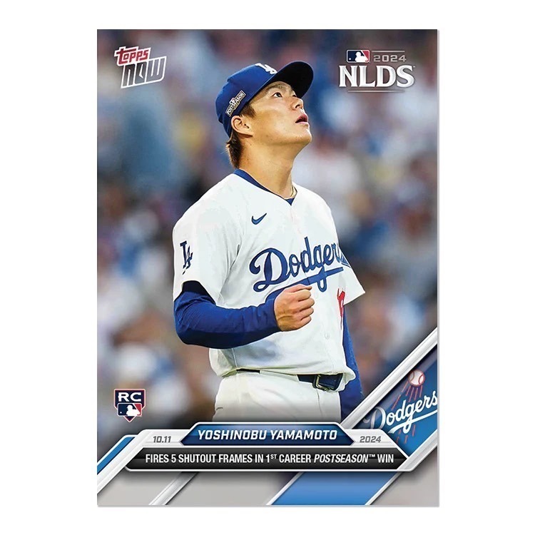 #18 山本由伸 Yamamoto 道奇 漢字白 / 世界大賽灰 / 藍 球衣 / Topps 球員卡 下單區-規格圖1