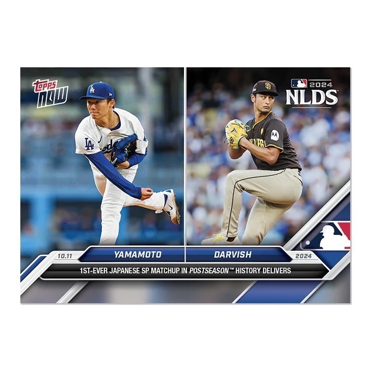 #18 山本由伸 Yamamoto 道奇 漢字白 / 世界大賽灰 / 藍 球衣 / Topps 球員卡 下單區-規格圖1
