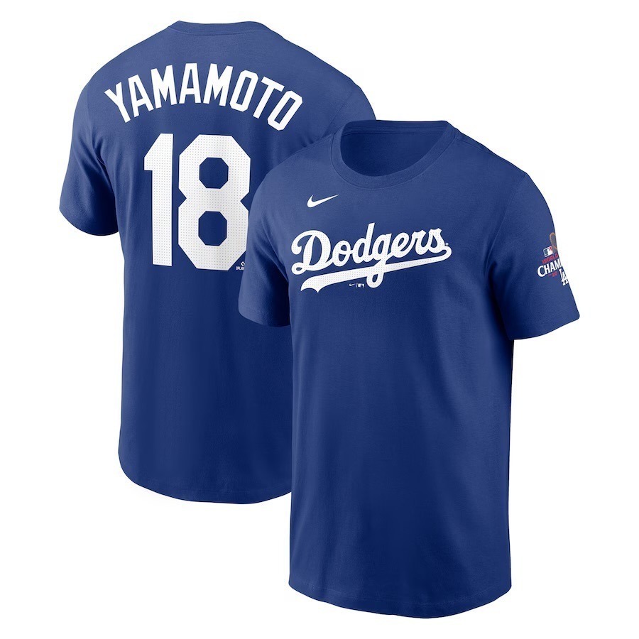 #18 山本由伸 Yamamoto 道奇 漢字白 / 世界大賽灰 / 藍 球衣 / Topps 球員卡 下單區-規格圖1