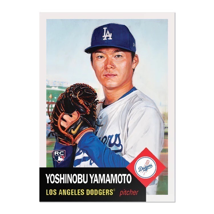 #18 山本由伸 Yamamoto 道奇 漢字白 / 世界大賽灰 / 藍 球衣 / Topps 球員卡 下單區-規格圖1