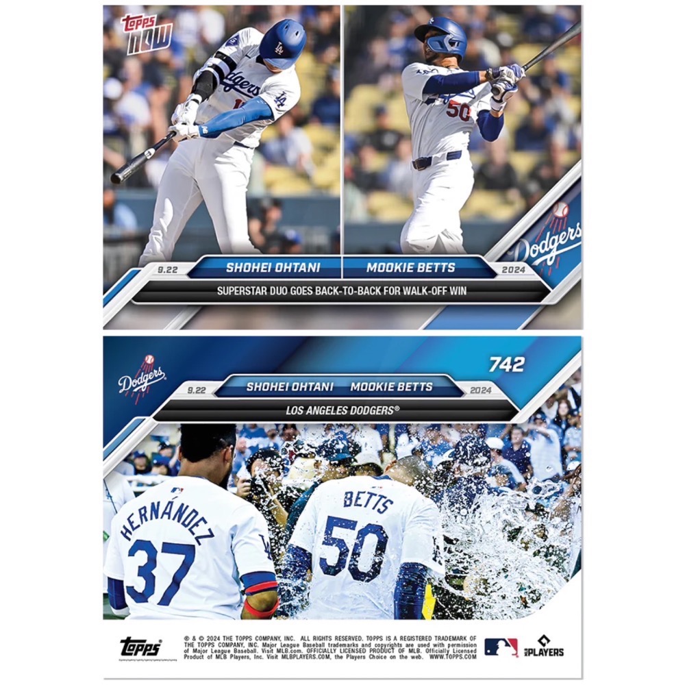 Topps Now x 大谷翔平 OHTANI 道奇系列 紀念卡-規格圖1