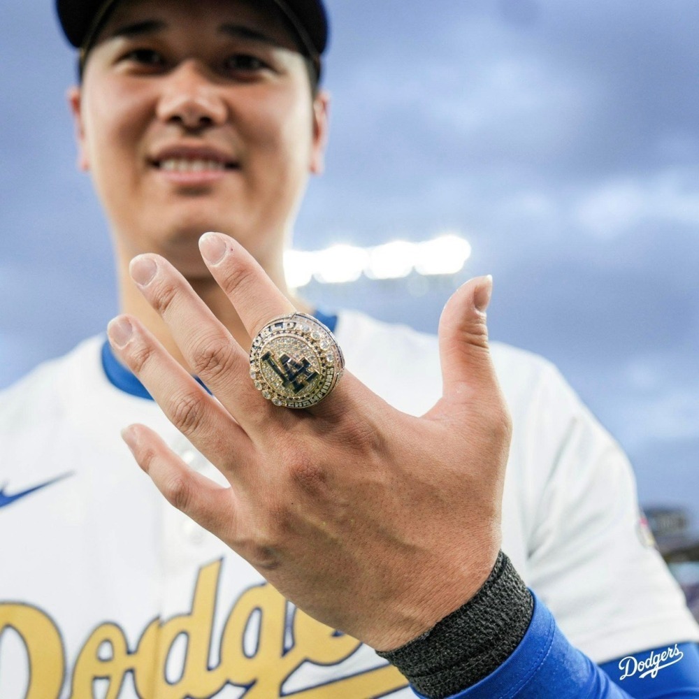 現貨不用等! MLB x OHTANI 大谷翔平 洛杉磯 道奇紀念日 冠軍戒指 進場限定-細節圖7