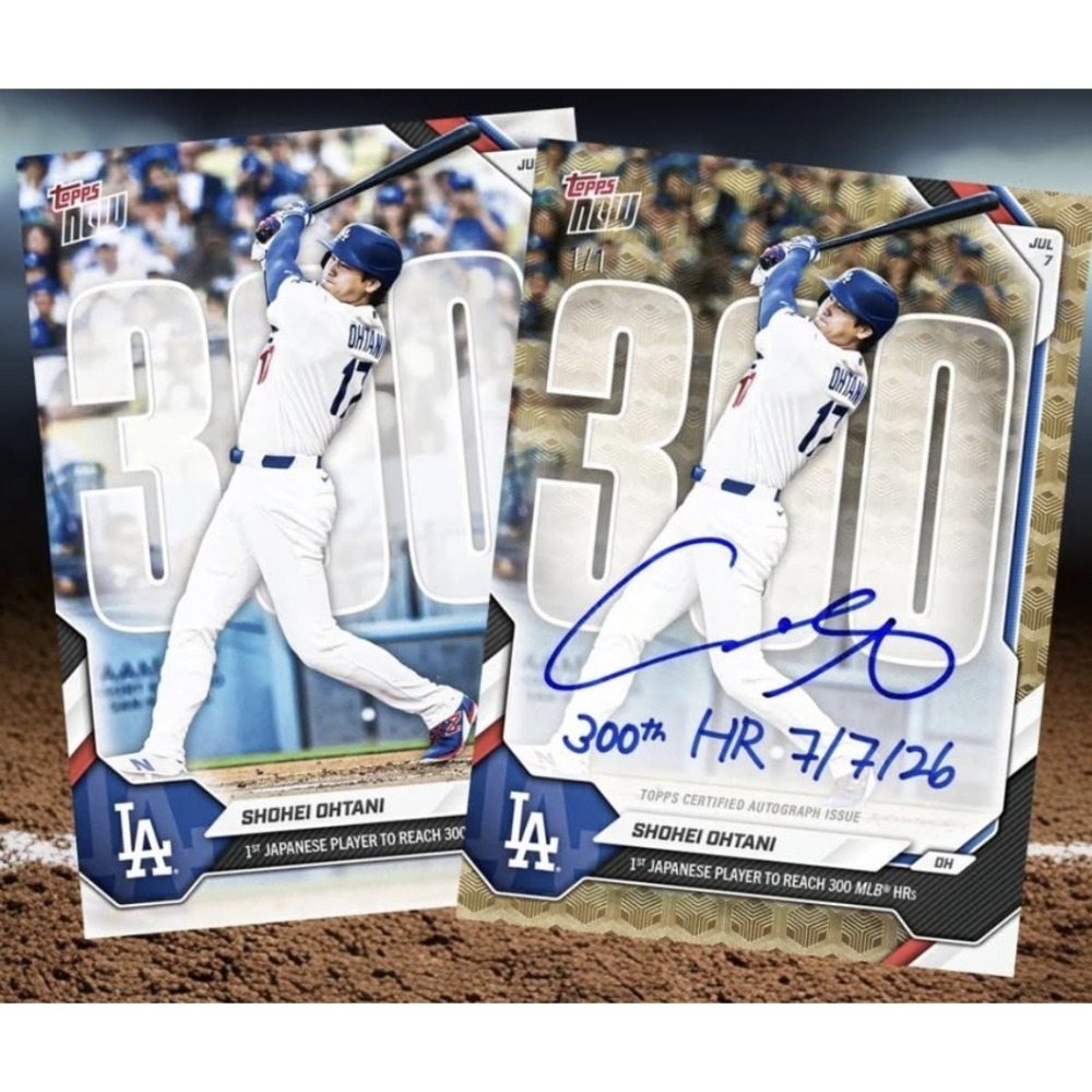 2607球員卡( 無ID ) /0707-Topps Now x 大谷 300轟 紀念卡
