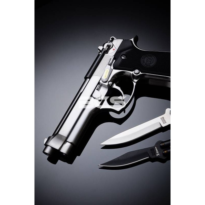 WE暢銷款 M9 M92 全金屬瓦斯手槍 電鍍銀-細節圖2