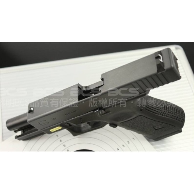 黑色 WE G19 單發版瓦斯槍 金屬滑套+金屬槍管 仿真後座力-細節圖4