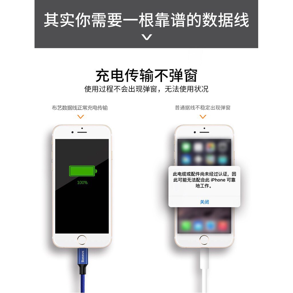 台灣現貨 QIU Baseus倍思 藝紋快速充電傳輸線 2A 蘋果 IOS & Micro & Type-C-細節圖5