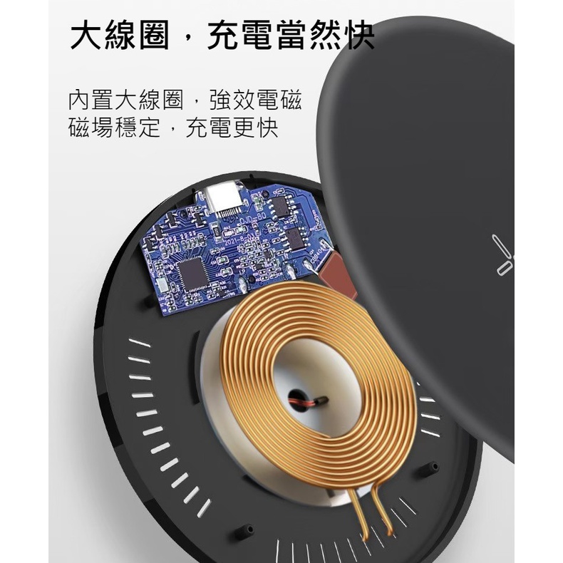 台灣現貨 QIU 15W極簡無線充電盤 Qi無線 iphone無線充電器 無線充電板 無線充電盤-細節圖4