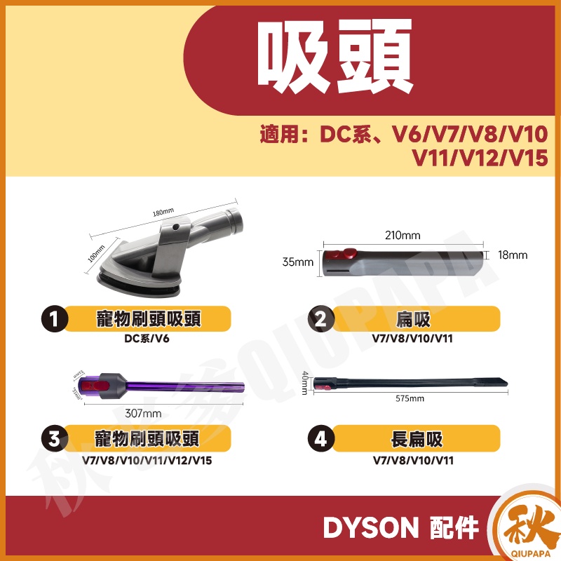 【快速出貨】適用 dyson  戴森吸塵器配件 吸頭 刷頭 床墊吸頭 寵物刷頭  V6 V7 V8 V10 SV18-細節圖5