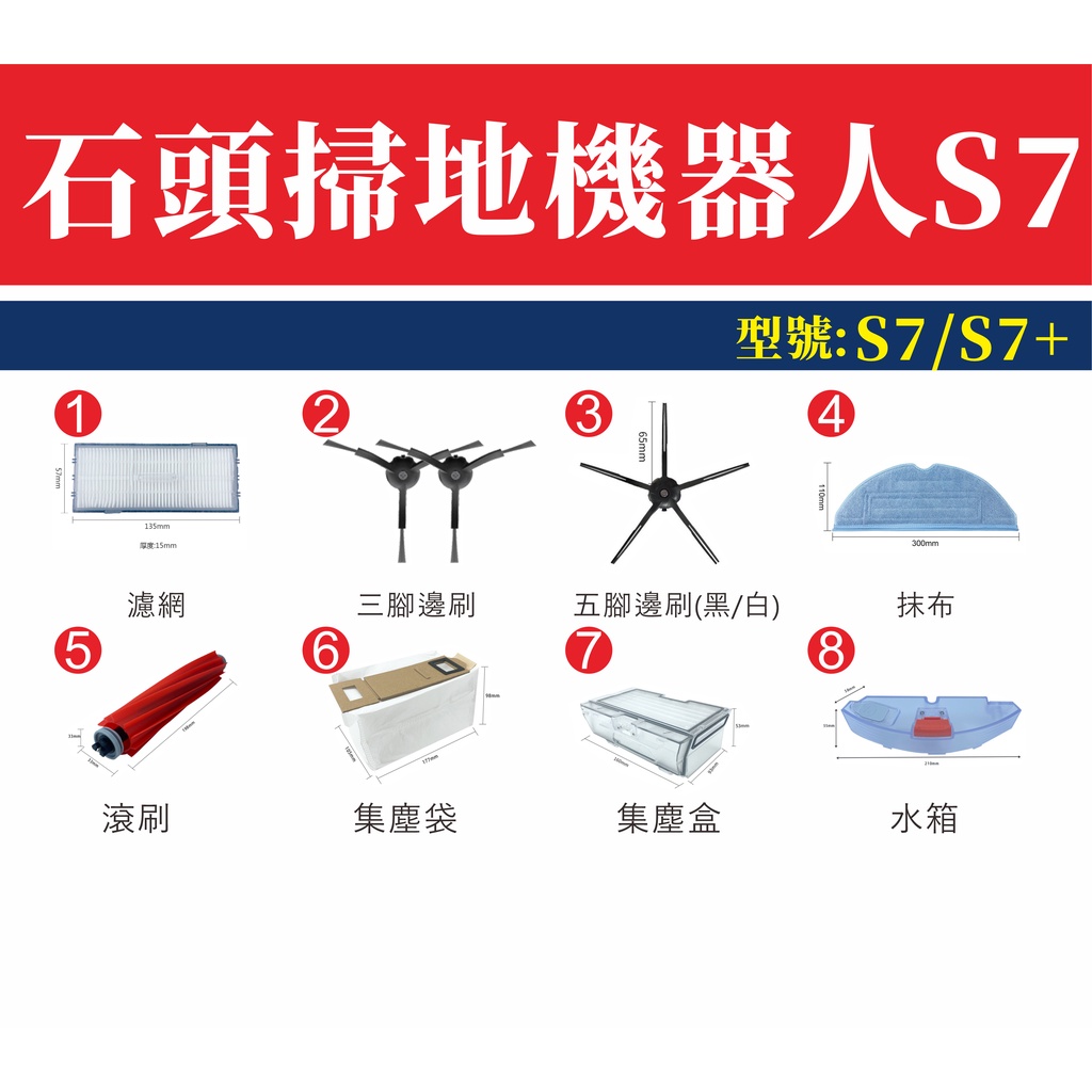 台灣現貨 米家石頭S7 掃地機器人 主刷罩 米家S7 S7 掃拖機器人 掃地機器人 掃地機 配件 耗材-細節圖3